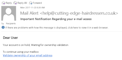 Message that your email is on hold might prompt you to respond look