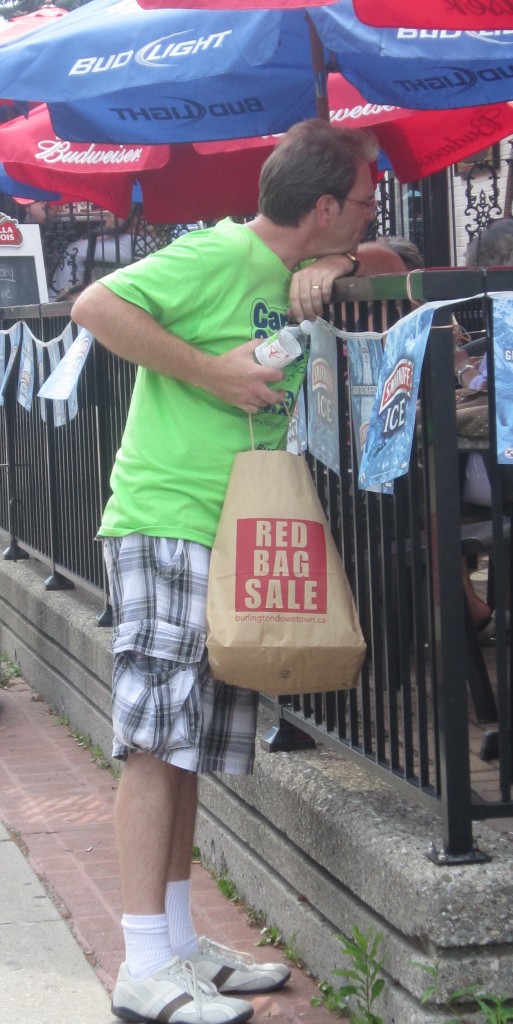 The downtown merchants have used special shopping bag promotions in the past. Last summer we all got to see BDBA General Manager Brian Dean in shorts that must have been on sale somewhere.