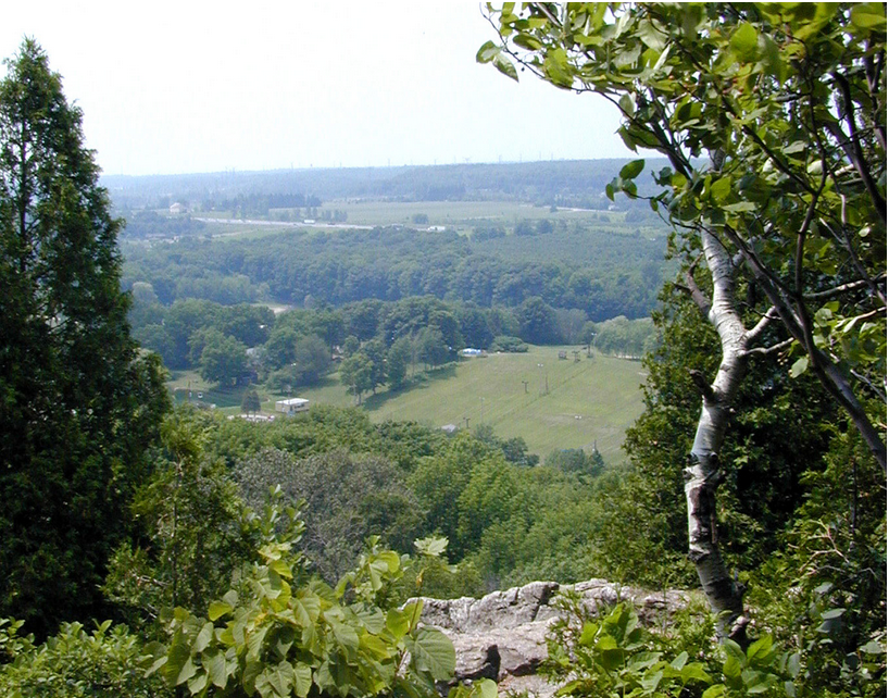 Escarpment - view to fields