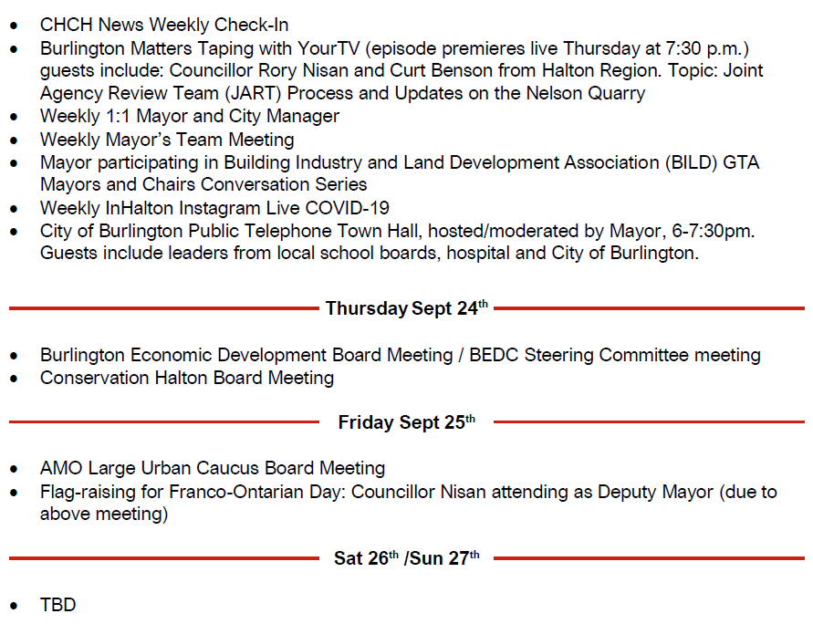 Mayor calendar 21-27 Sept B