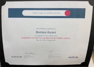 metrolinx certificate