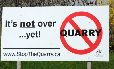 quarry stop sign