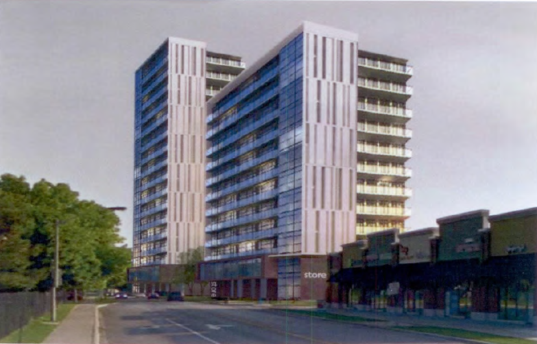 Appleby Mall rendering 2 structure proposal 16 & 11 floors