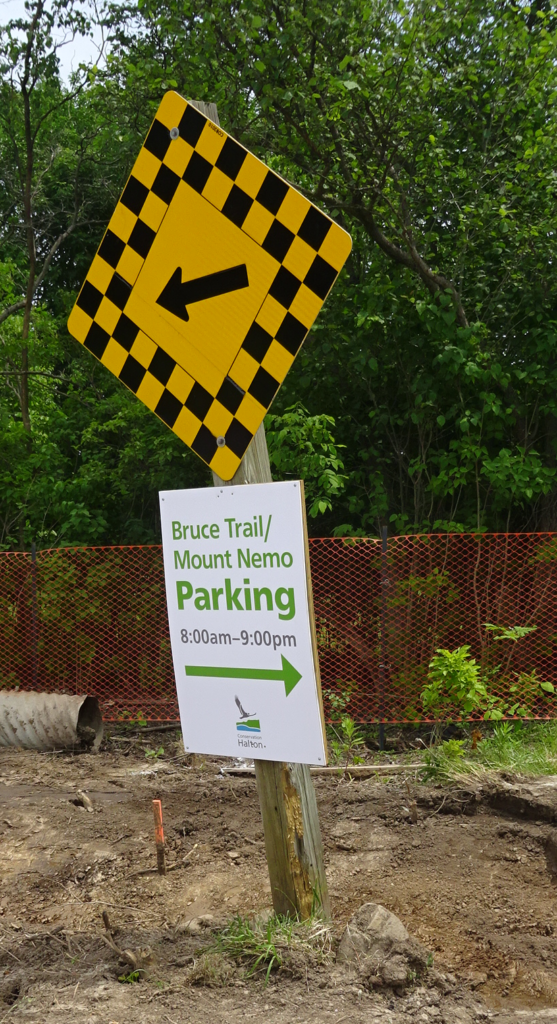 Finally a parking lot on Walkers Line at Side road 2 for the Bruce