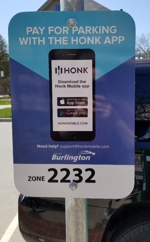 Parking - HonkMobile sign