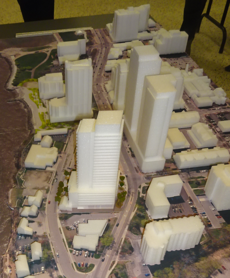 A viewpoint on where the city is going straight up seems to be the